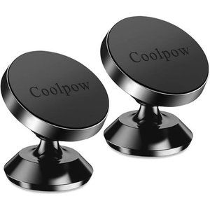 【2-PACK】Magnetic phone holder for car with 4 Metal Plat, 360° Rotation